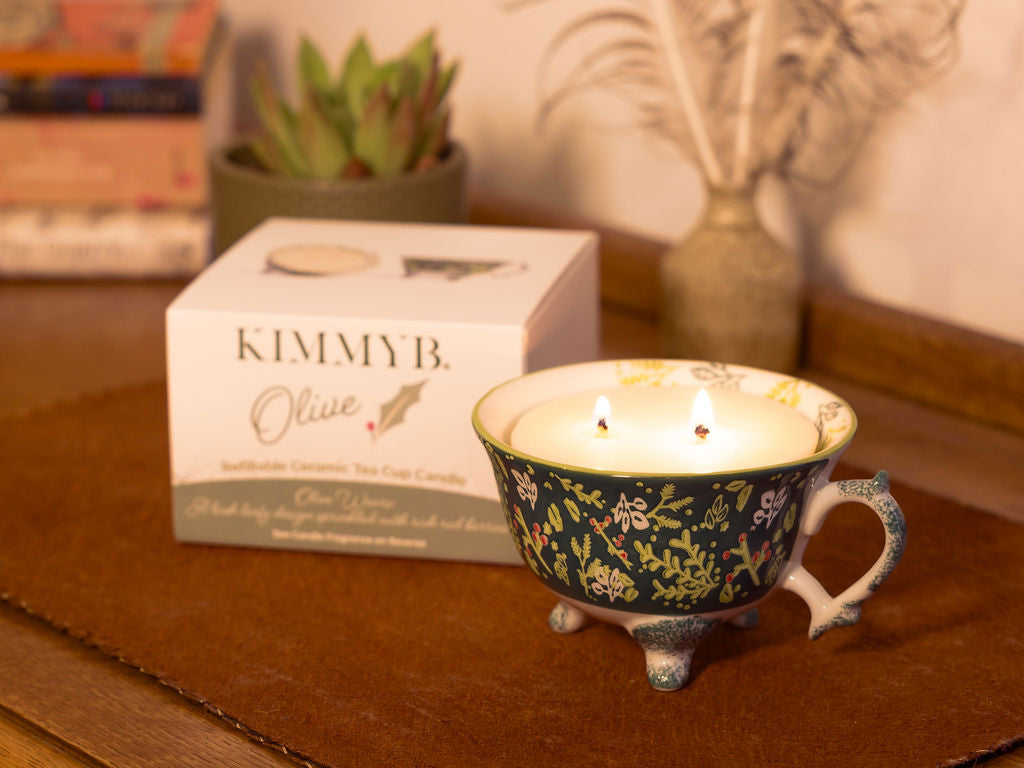 Refillable Tea Cup Candles