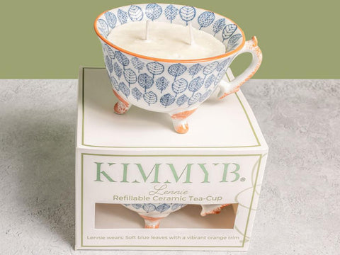 Lennie - Refillable Ceramic Tea Cup Candle