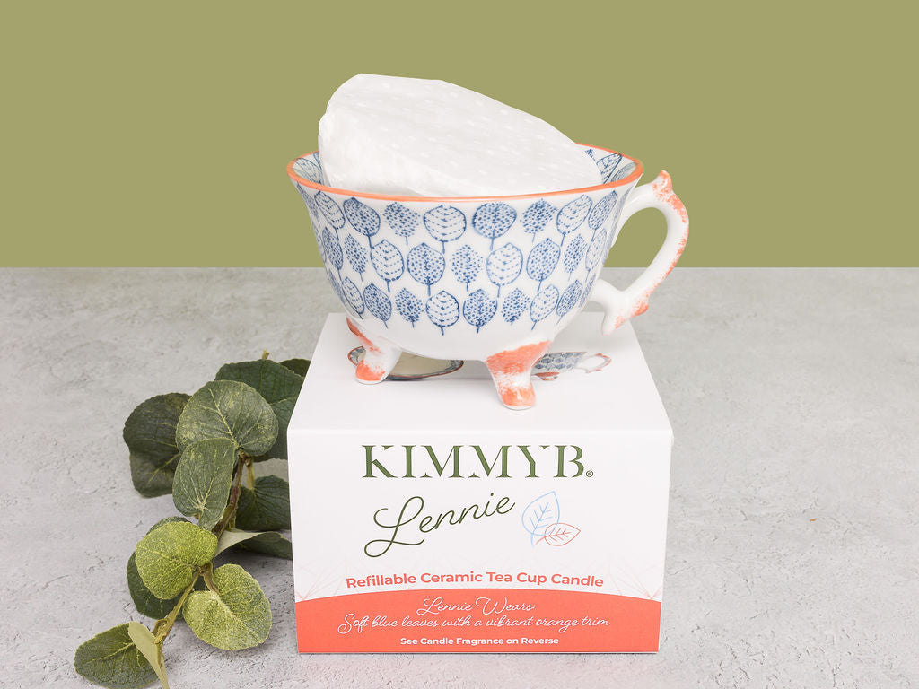 Lennie - Refillable Ceramic Tea Cup Candle