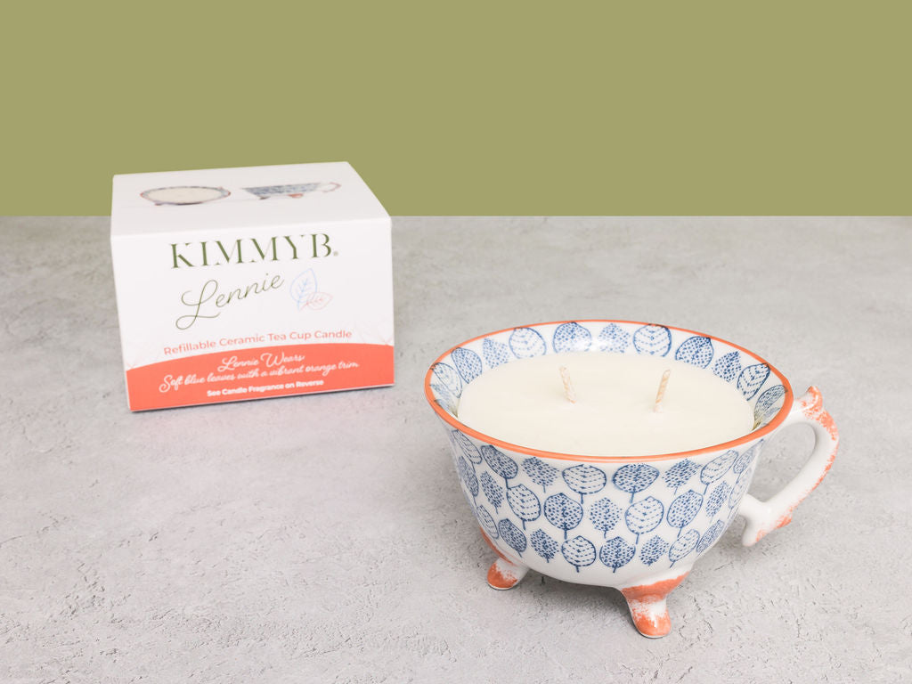 Lennie - Refillable Ceramic Tea Cup Candle
