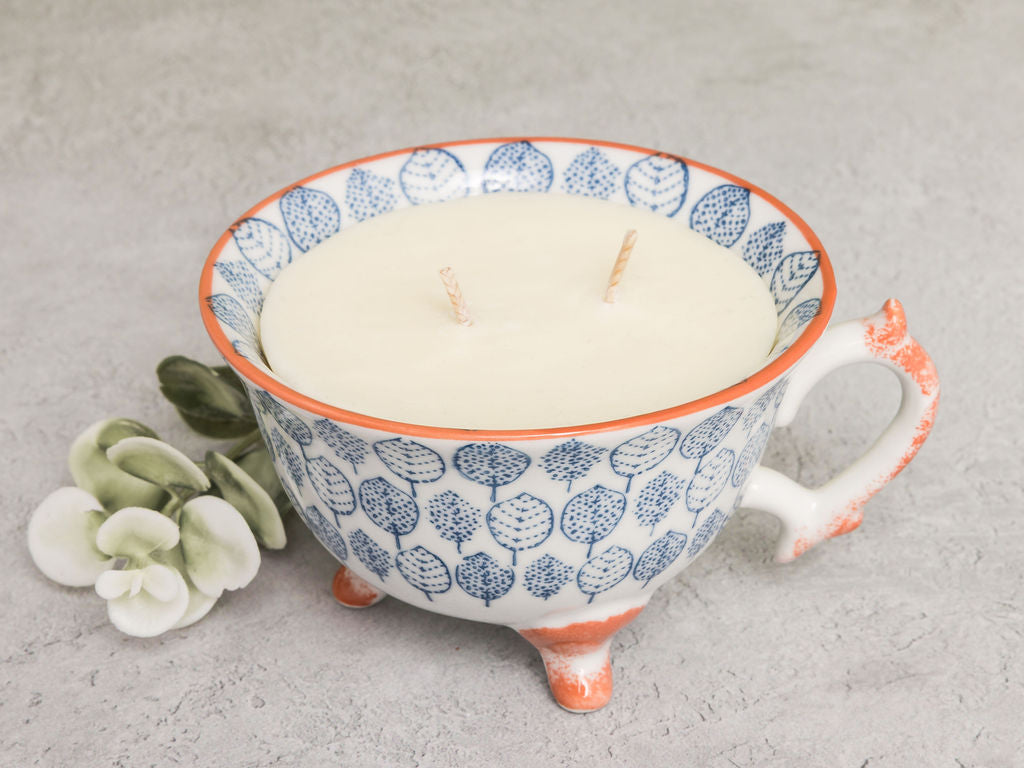 Lennie - Refillable Ceramic Tea Cup Candle