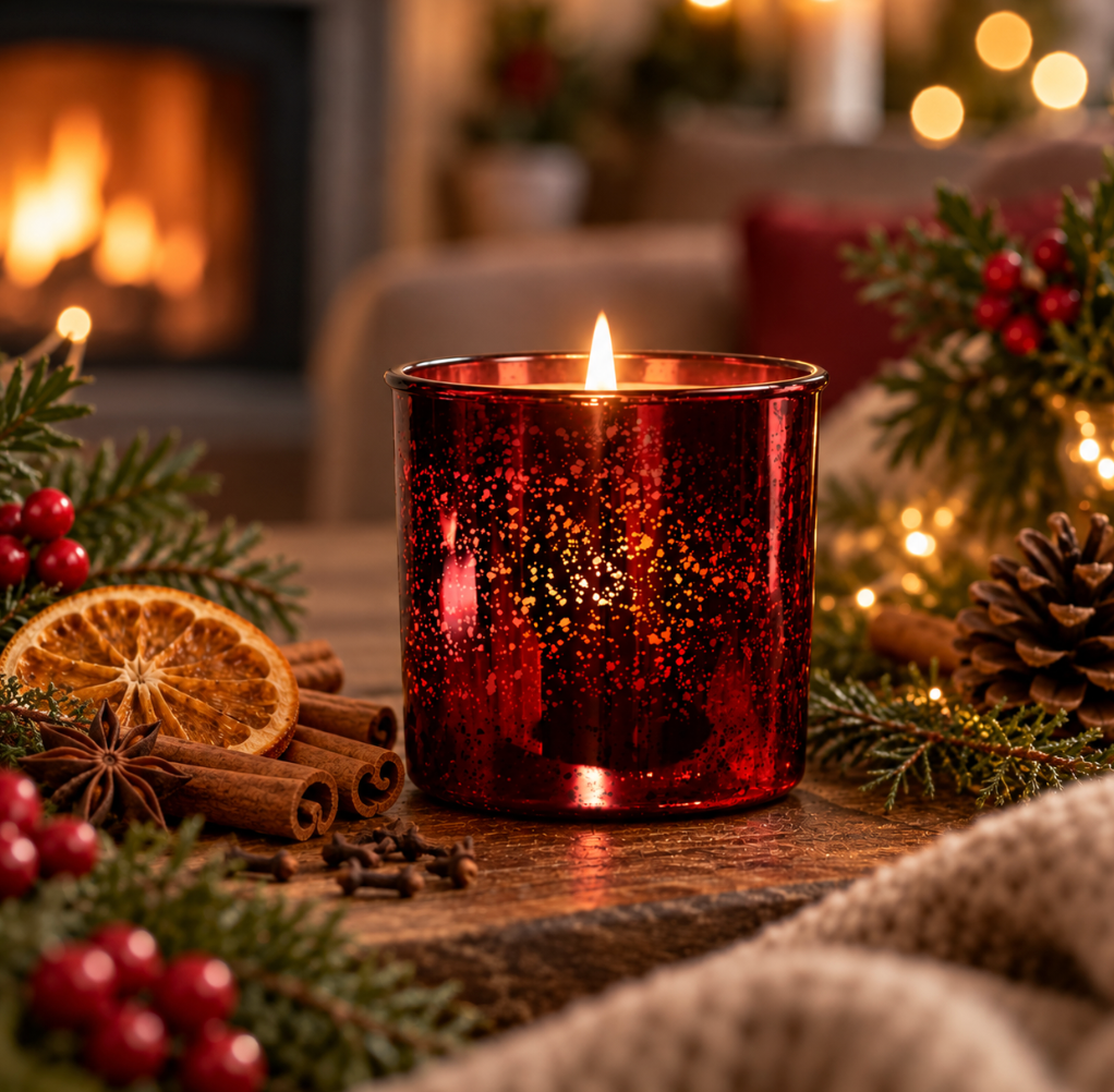Festive Spice - Eco-Soy Wax Luxury Red Candle [Limited Edition]