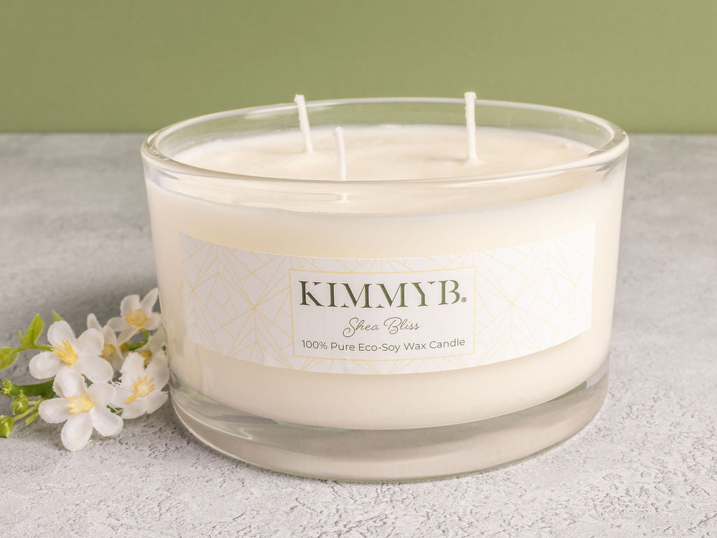 3 Wick Glass Candle Bowl