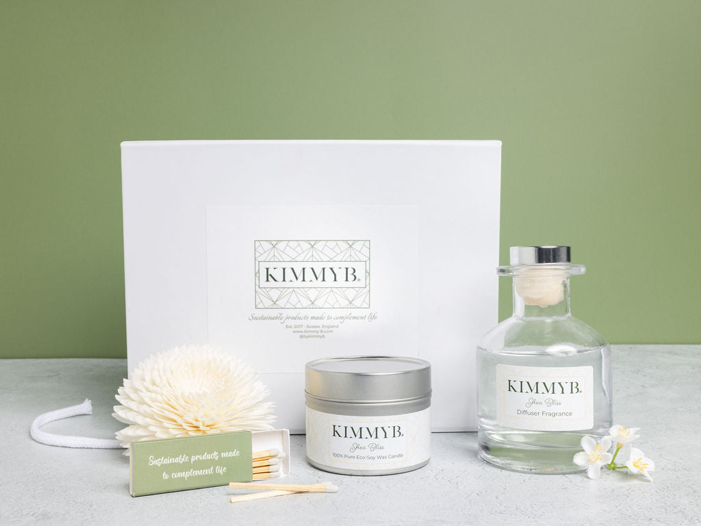 Fragrance Flower Diffuser and Candle Gift Set