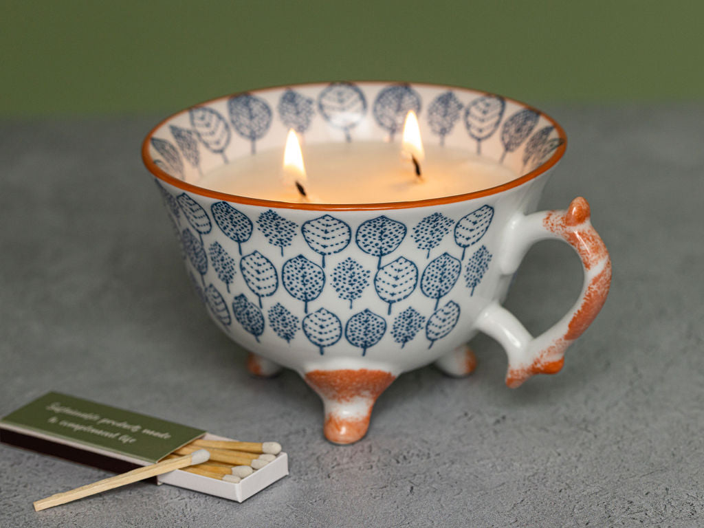 Lennie - Refillable Ceramic Tea Cup Candle