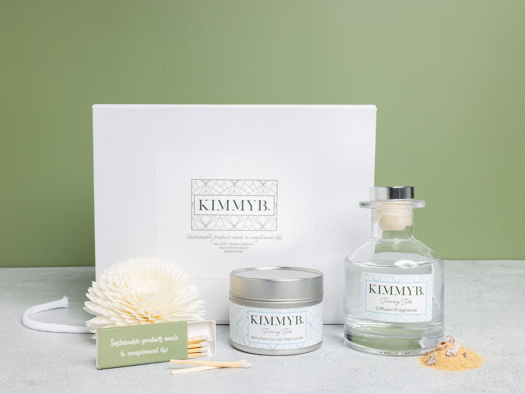 Fragrance Flower Diffuser and Candle Gift Set
